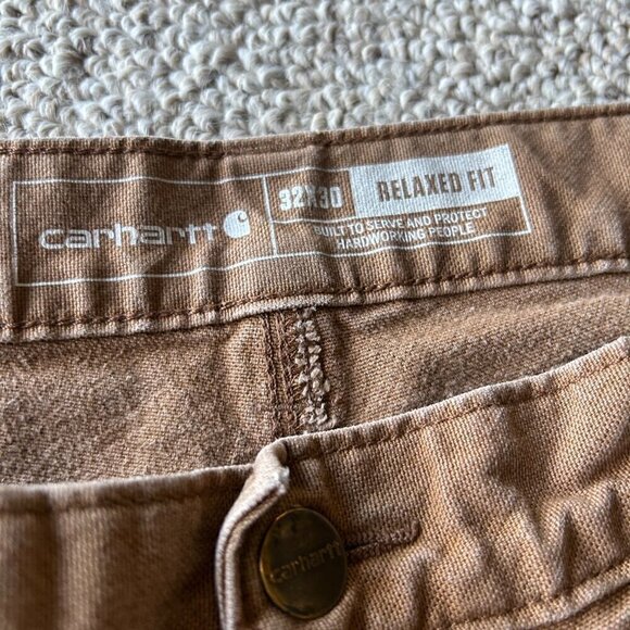 Carhartt Men's Relaxed Fit Duck Utility Work Pant 32x30 – Brown, Distressed - Picture 2 of 10
